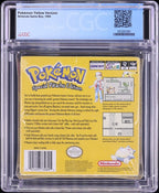 1999 POKEMON YELLOW VERSION NINTENDO GAME BOY GB CGC 9.0 A SEALED