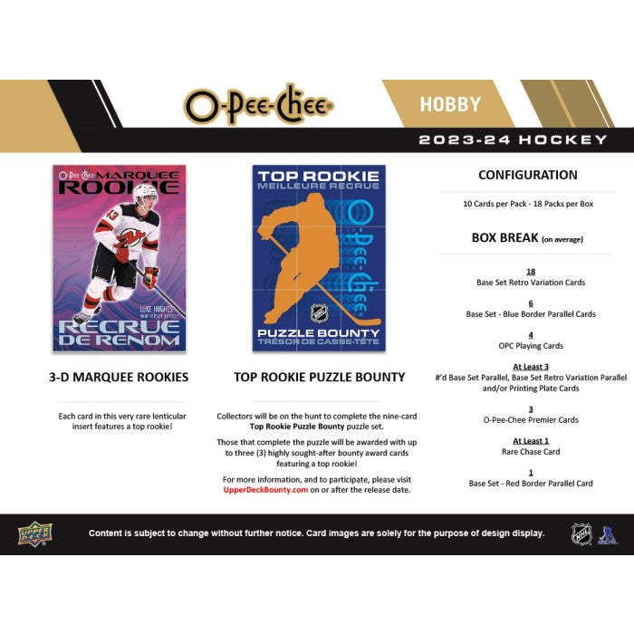 2023-24 O-Pee-Chee Hockey Hobby 16 Box Case