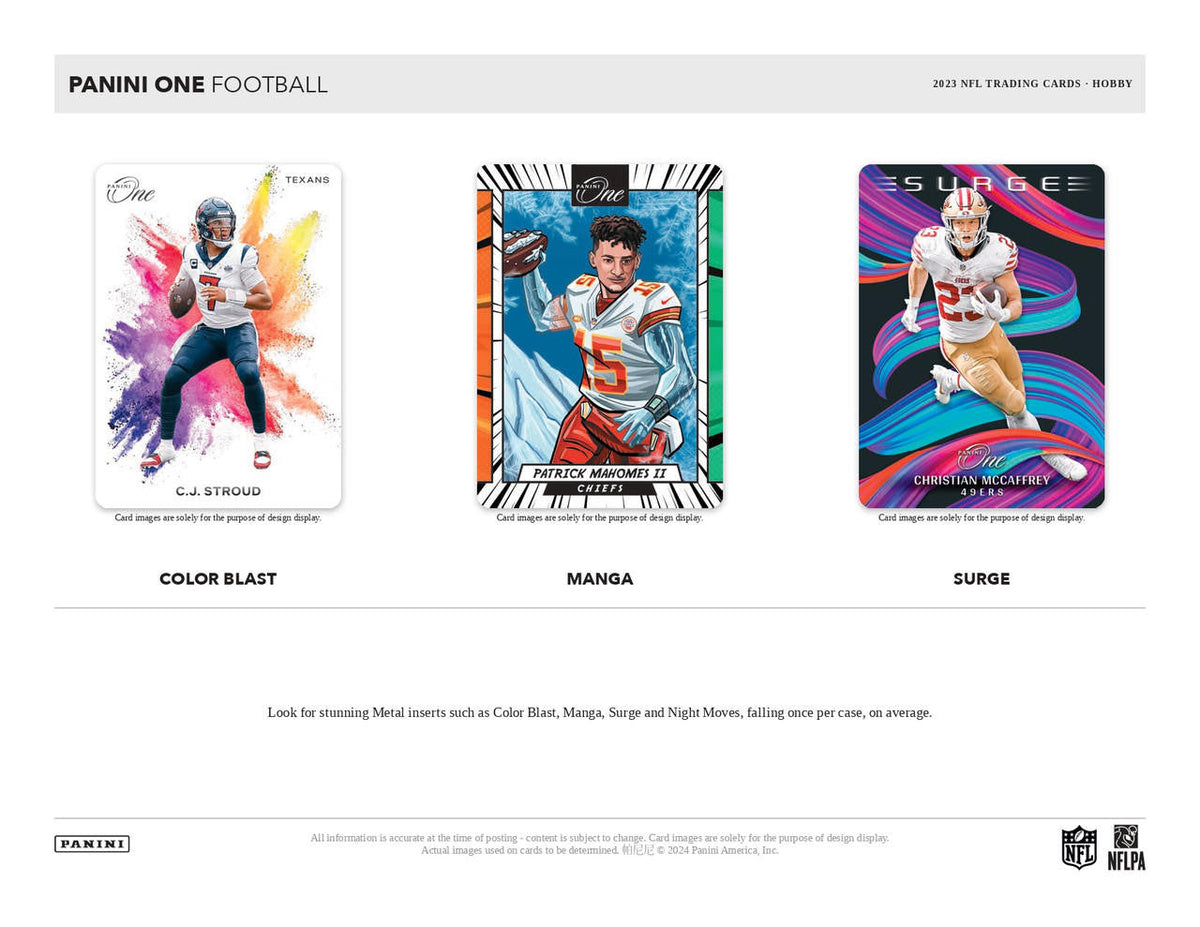 2023 Panini One Football Hobby 20 Box Case
