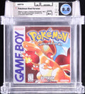 1998 POKEMON RED VERSION WHITE ESRB SANDSHREW NINTENDO GAME BOY GB WATA 8.0 A+ SEALED
