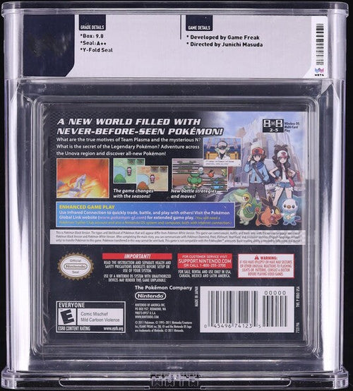 2011 POKEMON BLACK VERSION NINTENDO DS WATA 9.8 A++ SEALED
