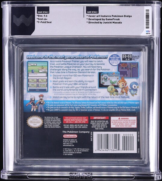 2007 POKEMON DIAMOND VERSION NINTENDO DS WATA 9.6 A+ SEALED