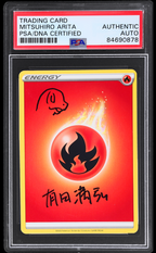 2020 POKEMON FIRE ENERGY CHARMANDER ARITA AUTO PSA AUTH