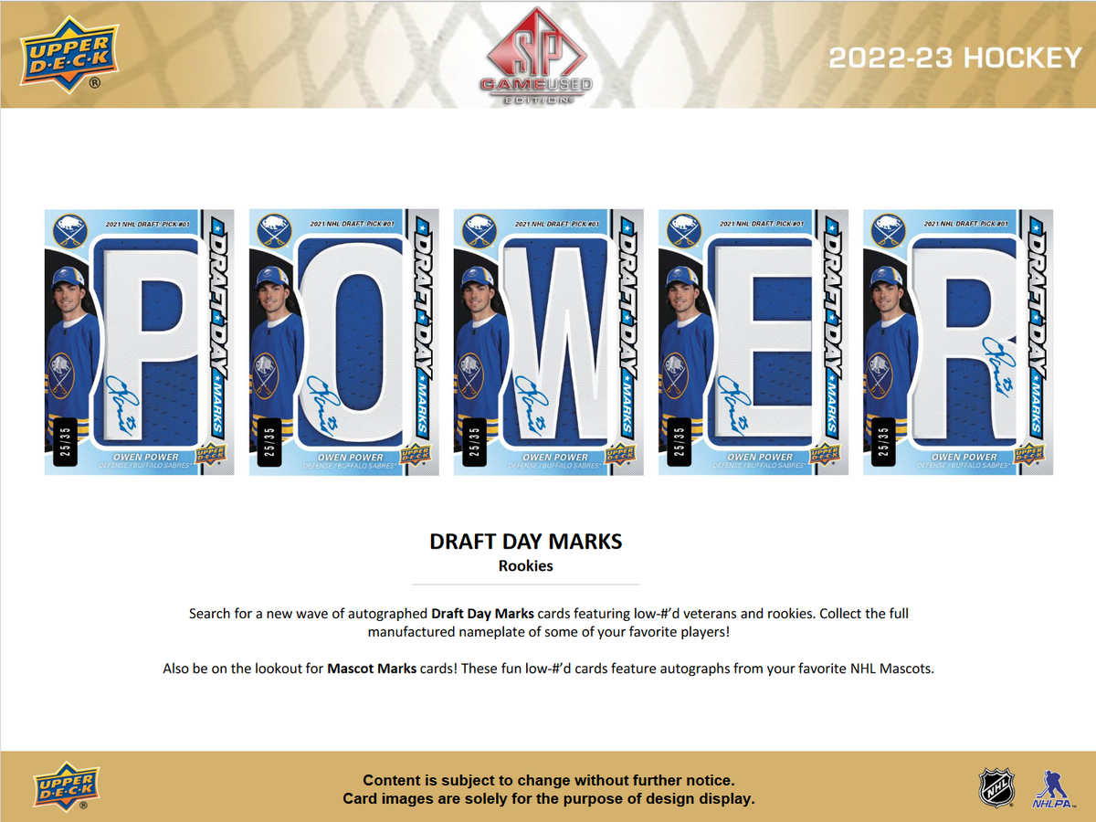 2022-23 Upper Deck SP Game Used Hockey Hobby Box