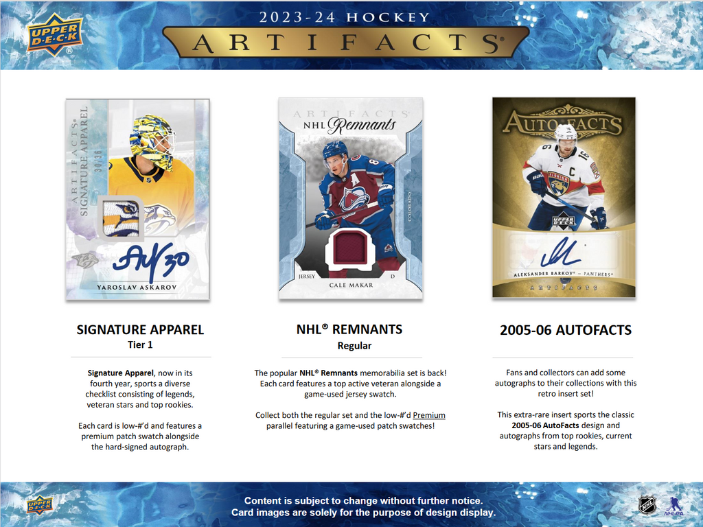 2023-24 Upper Deck Artifacts Hockey Hobby Box