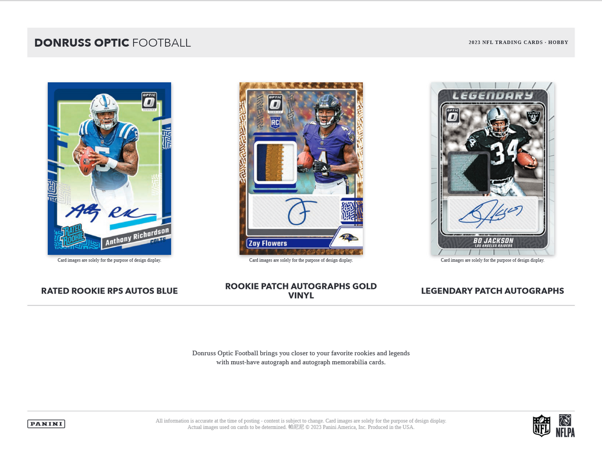 2023 Panini Donruss Optic Football Hobby 12 Box Case