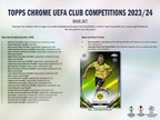 2023-24 Topps UEFA Club Competitions Chrome Soccer Hobby 12 Box Case