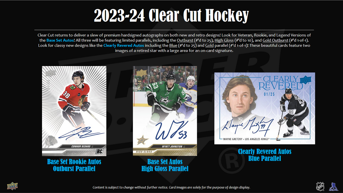 2023-24 Upper Deck Clear Cut Hockey Hobby 30 Box Case