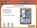 2023-24 Topps UEFA Club Competitions Merlin Chrome Soccer Hobby 12 Box Case