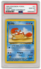 1999-2000 Fossil Krabby 51/62 PSA 10 (#1322)