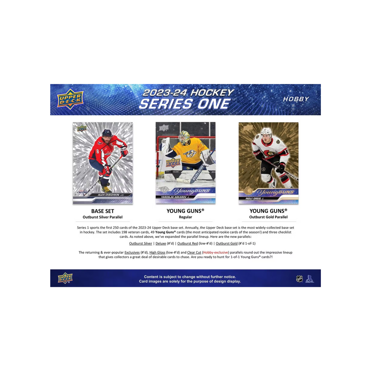 2023-24 Upper Deck Series 1 Hockey Hobby Box