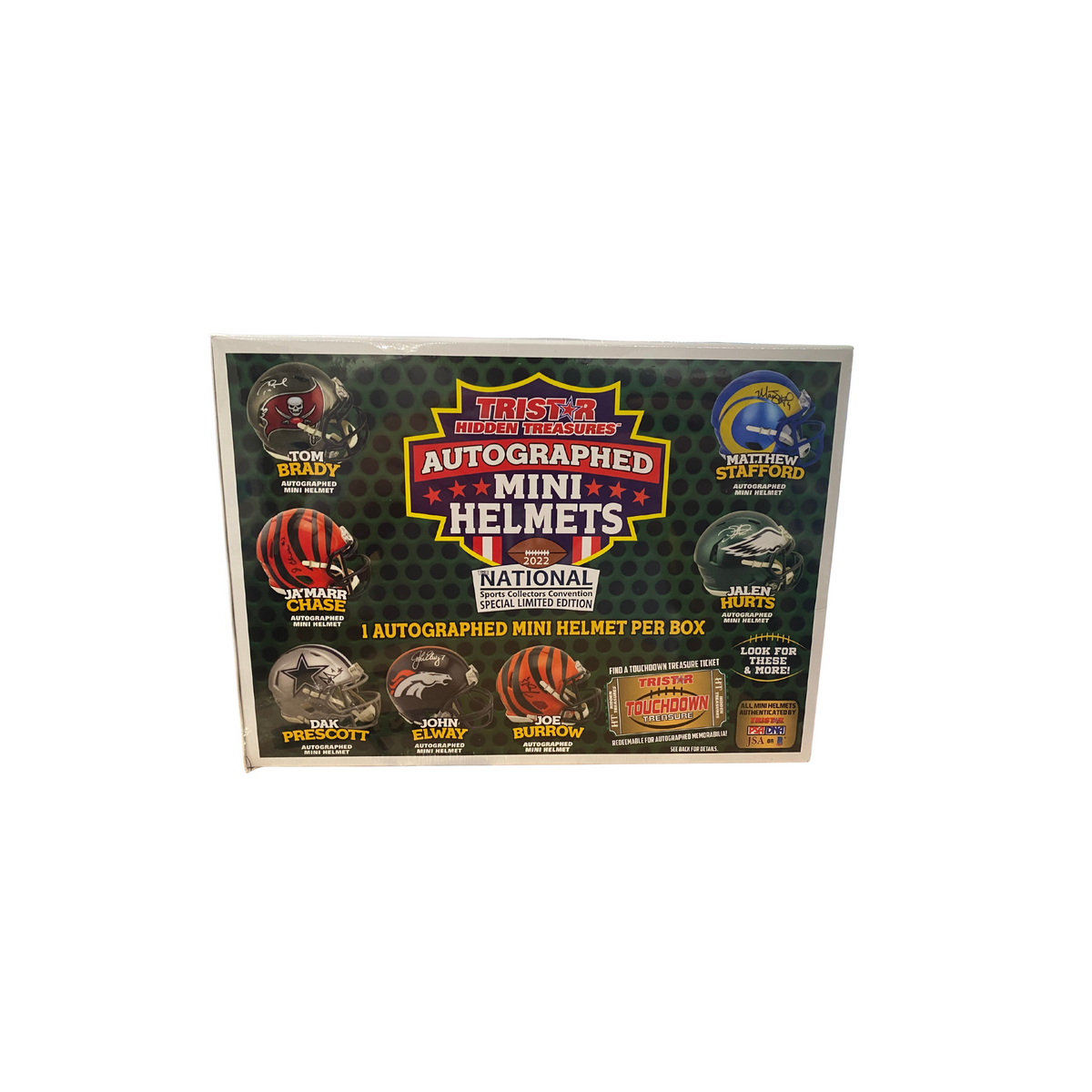 2022 Tristar Hidden Treasures NSCC Special LE Football Mini Helmet Box