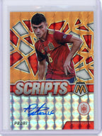 Pedri 2021-22 Panini Mosaic FIFA Road to World Cup autograph orange fluorescent #'d 25/50