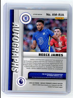 Reece James 2021-22 Panini Mosaic Premier League Autograph Orange Fluorescent #19/20