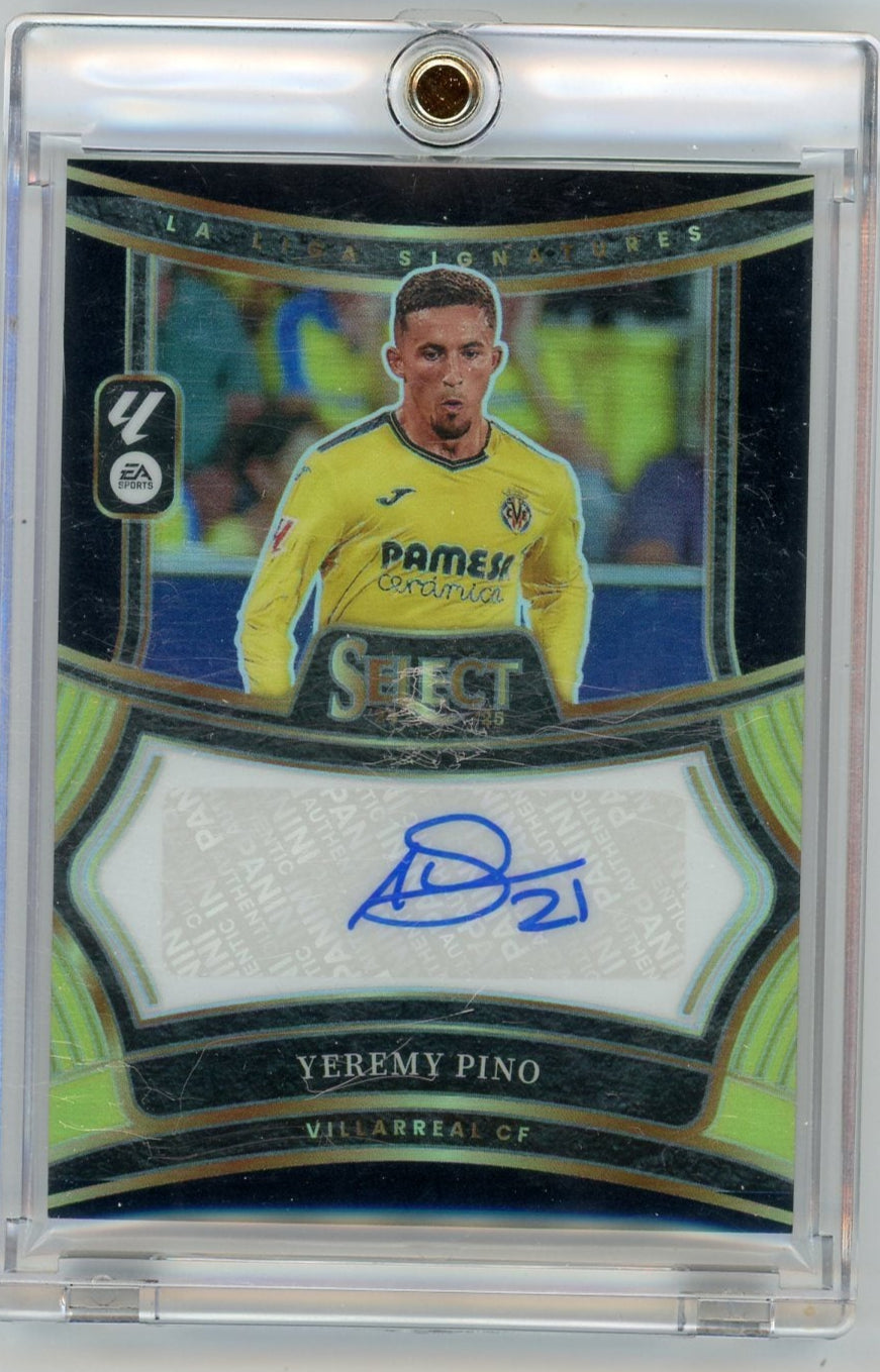 Yeremy Pino 2024-25 Panini Select La Liga autograph black prizm #'d 1/1