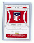 Tyler Adams 2022 Panini National Treasures FIFA Road to World Cup Penmanship Sapphire #'d 49/49