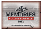 2021 Leaf Memories College Football Hobby Box