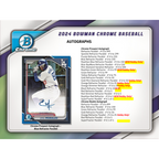 2024 Bowman Chrome Baseball Hobby Box